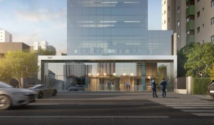 Fachada acesso do High to Work Sala comercial em Joinville no bairro glória - Ogliari Empreendimentos - imóvel novo em Joinville SC