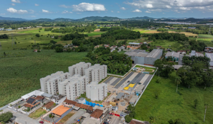 Vista aérea Urban Orquídeas Club em Joinville - Rogga - Apartamento no centro de Pirabeiraba Joinville - Imóvel novo em JLLE SC
