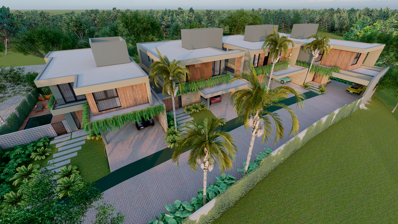 Area-externa - Villa Quattro Otto casas de alto padrão no bairro glória - imovel novo JLLE SC 03